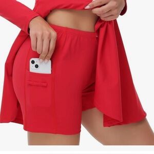 Women's Red Athletic Shorts